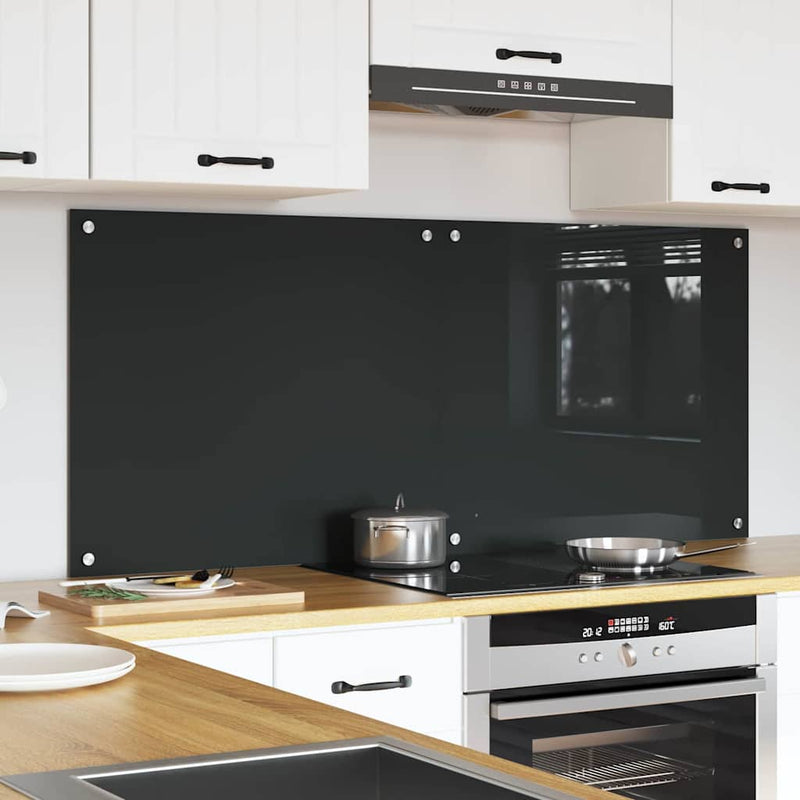 vidaXL Konyhai splashback 2 pcs Sötétszürke 70 x 60 cm edzett üveg