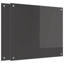 vidaXL Konyhai splashback 2 pcs Sötétszürke 70 x 60 cm edzett üveg