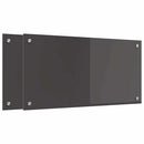 vidaXL Konyhai splashback 2 pcs Sötétszürke 80 x 40 cm edzett üveg