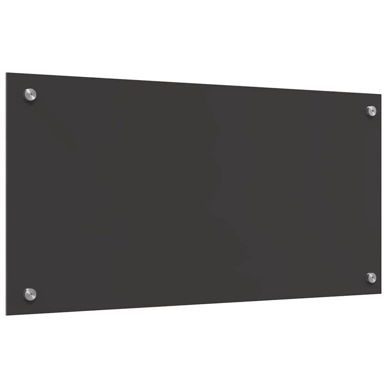 vidaXL Konyhai splashback 2 pcs Sötétszürke 80 x 40 cm edzett üveg