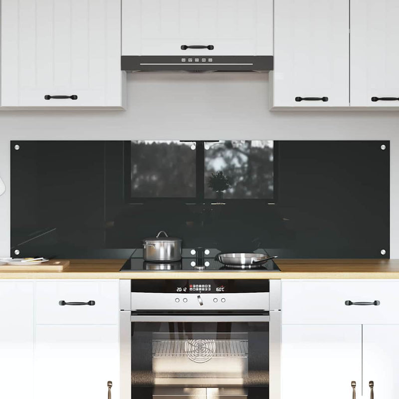 vidaXL Konyhai splashback 2 pcs Sötétszürke 80 x 50 cm edzett üveg