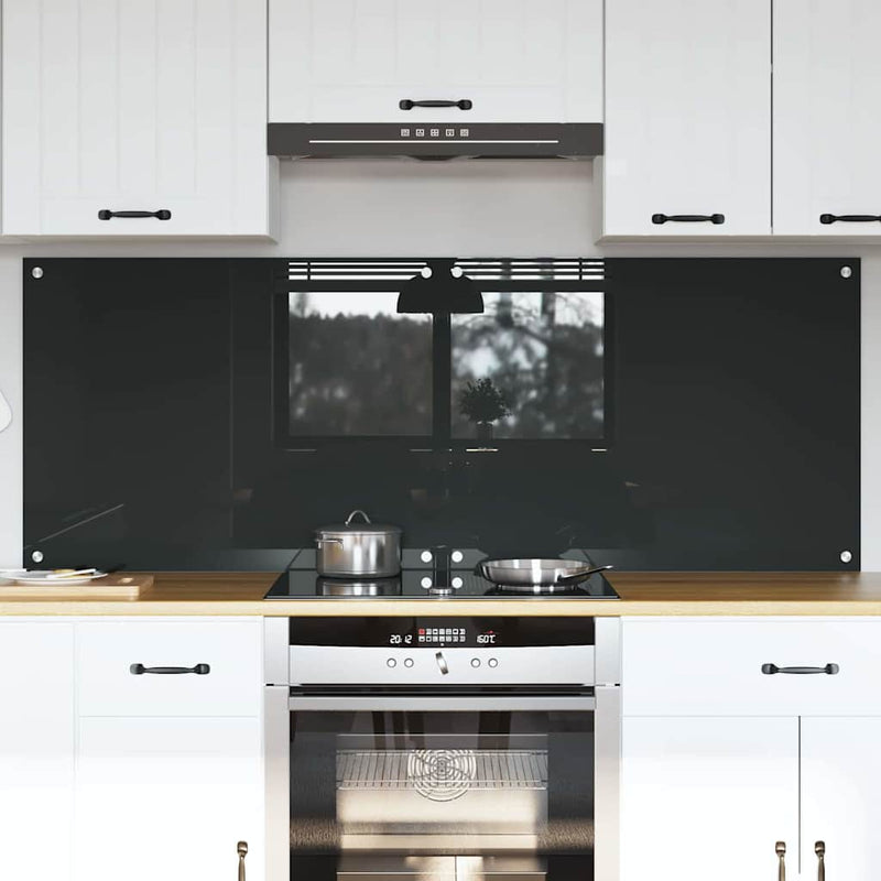 vidaXL Konyhai splashback 2 pcs Sötétszürke 80 x 60 cm edzett üveg