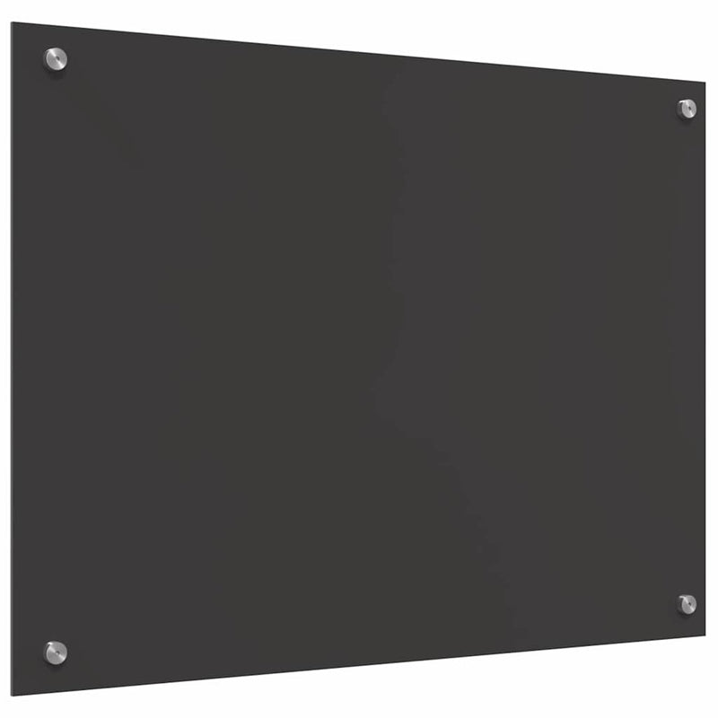 vidaXL Konyhai splashback 2 pcs Sötétszürke 80 x 60 cm edzett üveg