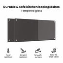 vidaXL Konyhai hátfal 2 pcs Sötétszürke 90 x 40 cm edzett üveg