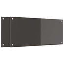 vidaXL Konyhai splashback 2 pcs Sötétszürke 90 x 40 cm edzett üveg