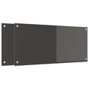 vidaXL Konyhai hátfal 2 pcs Sötétszürke 90 x 40 cm edzett üveg