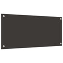 vidaXL Konyhai splashback 2 pcs Sötétszürke 90 x 40 cm edzett üveg