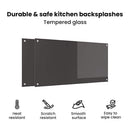 vidaXL Konyhai hátfal 2 pcs Sötétszürke 100 x 50 cm edzett üveg