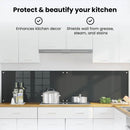vidaXL Konyhai hátfal 2 pcs Sötétszürke 100 x 50 cm edzett üveg