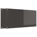 vidaXL Konyhai hátfal 2 pcs Sötétszürke 100 x 50 cm edzett üveg
