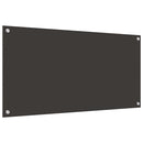 vidaXL Konyhai splashback 2 pcs Sötétszürke 100 x 50 cm edzett üveg