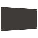 vidaXL Konyhai hátfal 2 pcs Sötétszürke 100 x 50 cm edzett üveg
