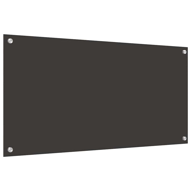 vidaXL Konyhai splashback 2 pcs Sötétszürke 100 x 50 cm edzett üveg