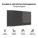vidaXL Konyhai hátfal 2 pcs Sötétszürke 100 x 60 cm edzett üveg