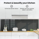 vidaXL Konyhai hátfal 2 pcs Sötétszürke 100 x 60 cm edzett üveg