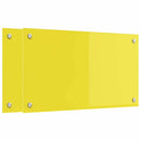 vidaXL Konyhai splashback 2 pcs Sárga 70 x 40 cm edzett üveg