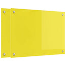 vidaXL Konyhai splashback 2 pcs Sárga 70 x 50 cm edzett üveg