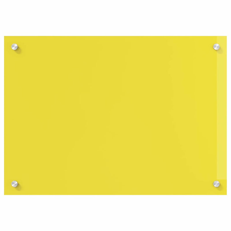 vidaXL Konyhai splashback 2 pcs Sárga 70 x 60 cm edzett üveg