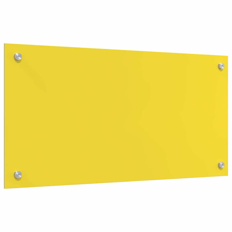 vidaXL Konyhai splashback 2 pcs Sárga 80 x 40 cm edzett üveg