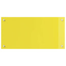 vidaXL Konyhai splashback 2 pcs Sárga 80 x 40 cm edzett üveg