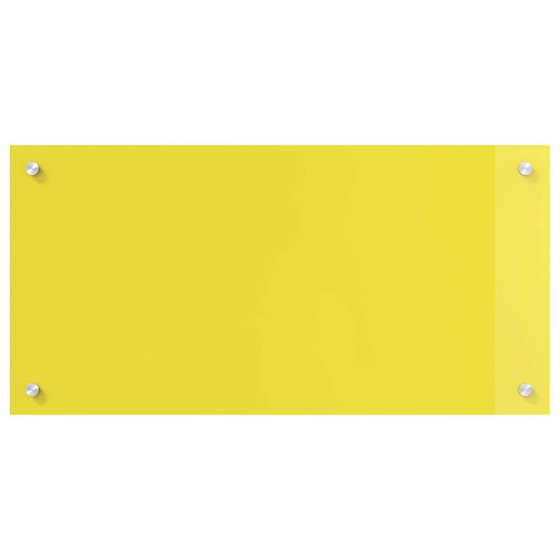 vidaXL Konyhai splashback 2 pcs Sárga 80 x 40 cm edzett üveg