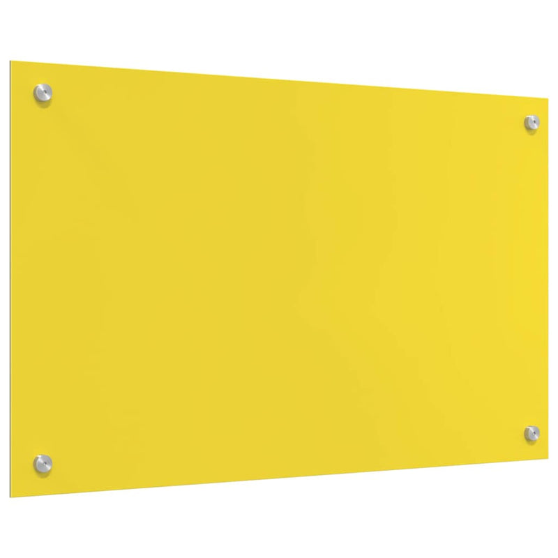 vidaXL Konyhai splashback 2 pcs Sárga 80 x 50 cm edzett üveg