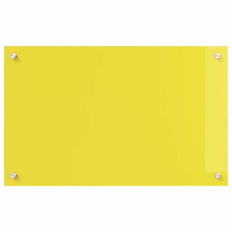 vidaXL Konyhai splashback 2 pcs Sárga 80 x 50 cm edzett üveg