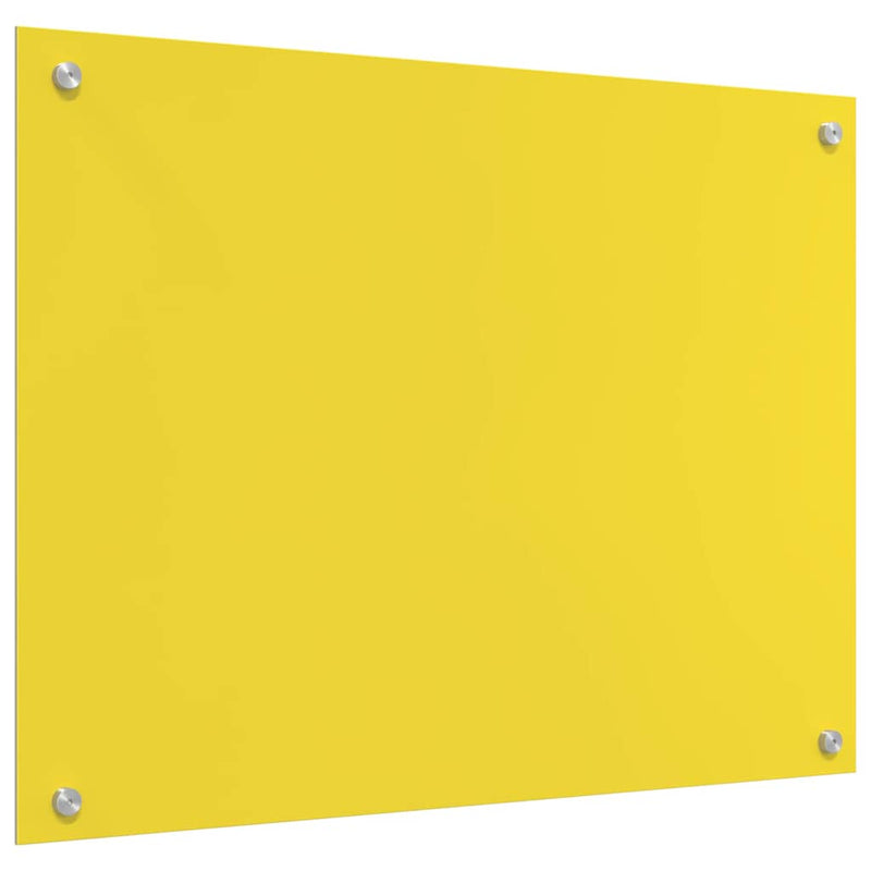 vidaXL Konyhai splashback 2 pcs Sárga 80 x 60 cm edzett üveg