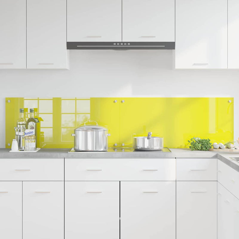vidaXL Konyhai splashback 2 pcs Sárga 90 x 40 cm edzett üveg
