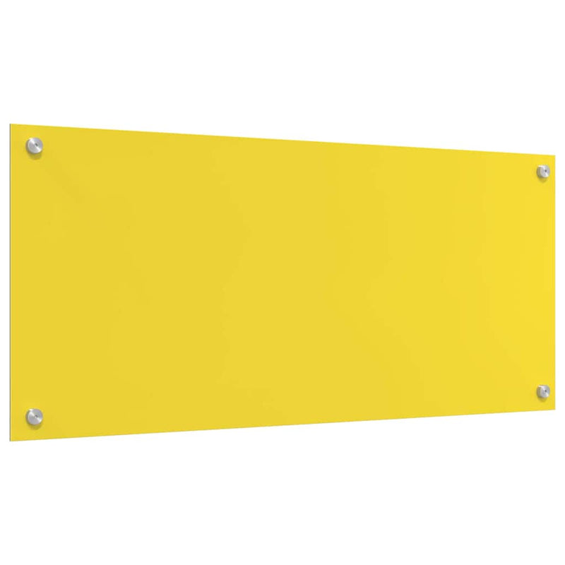 vidaXL Konyhai splashback 2 pcs Sárga 90 x 40 cm edzett üveg