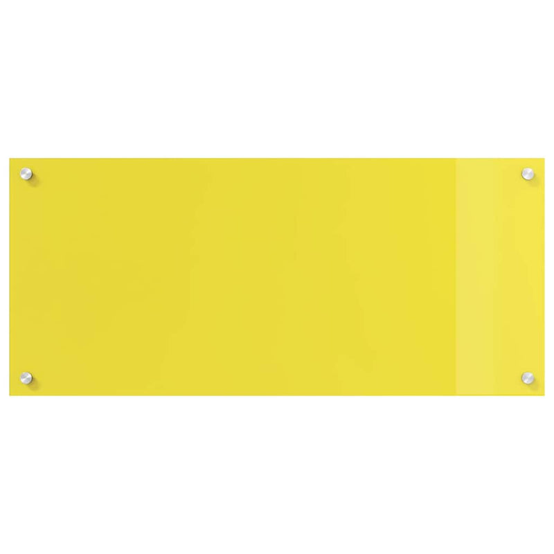 vidaXL Konyhai splashback 2 pcs Sárga 90 x 40 cm edzett üveg