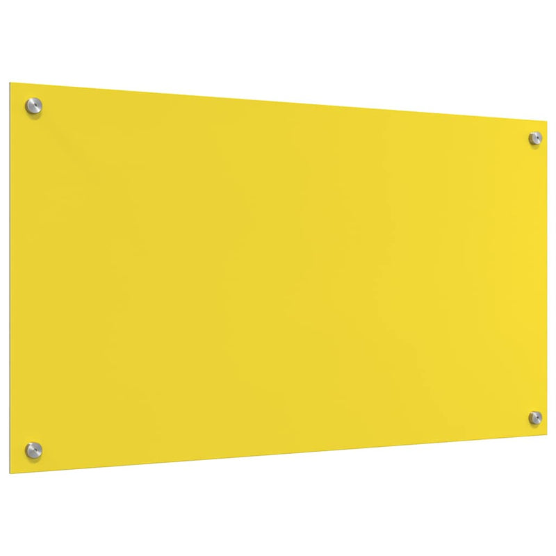 vidaXL Konyhai splashback 2 pcs Sárga 90 x 50 cm edzett üveg