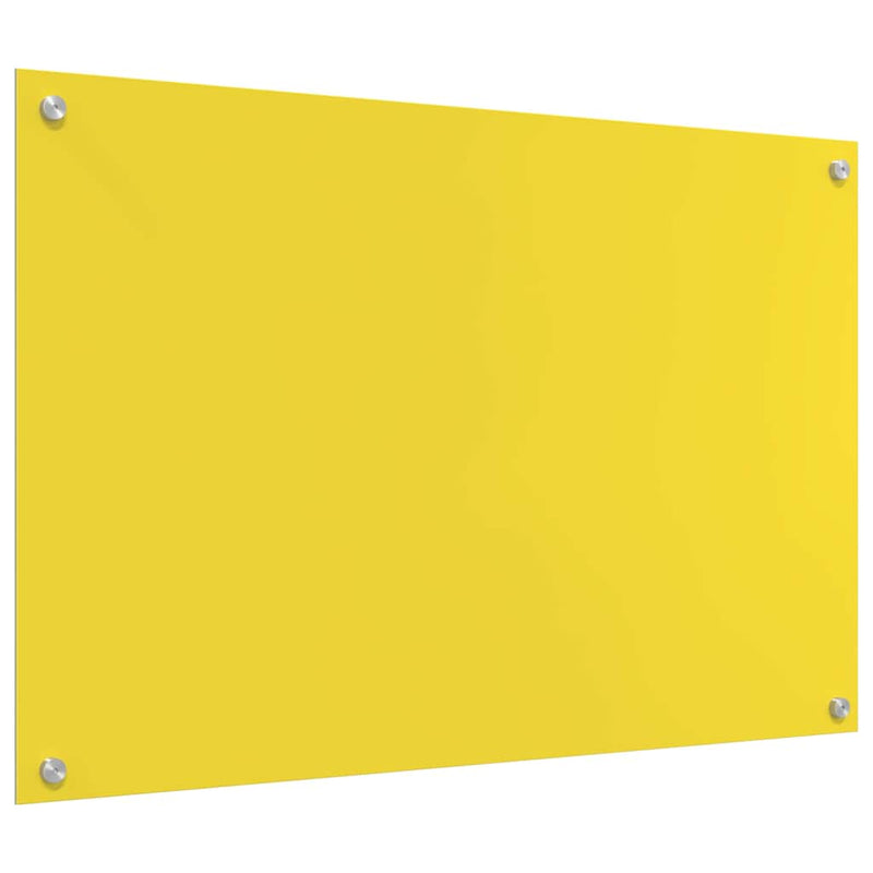 vidaXL Konyhai splashback 2 pcs Sárga 90 x 60 cm edzett üveg