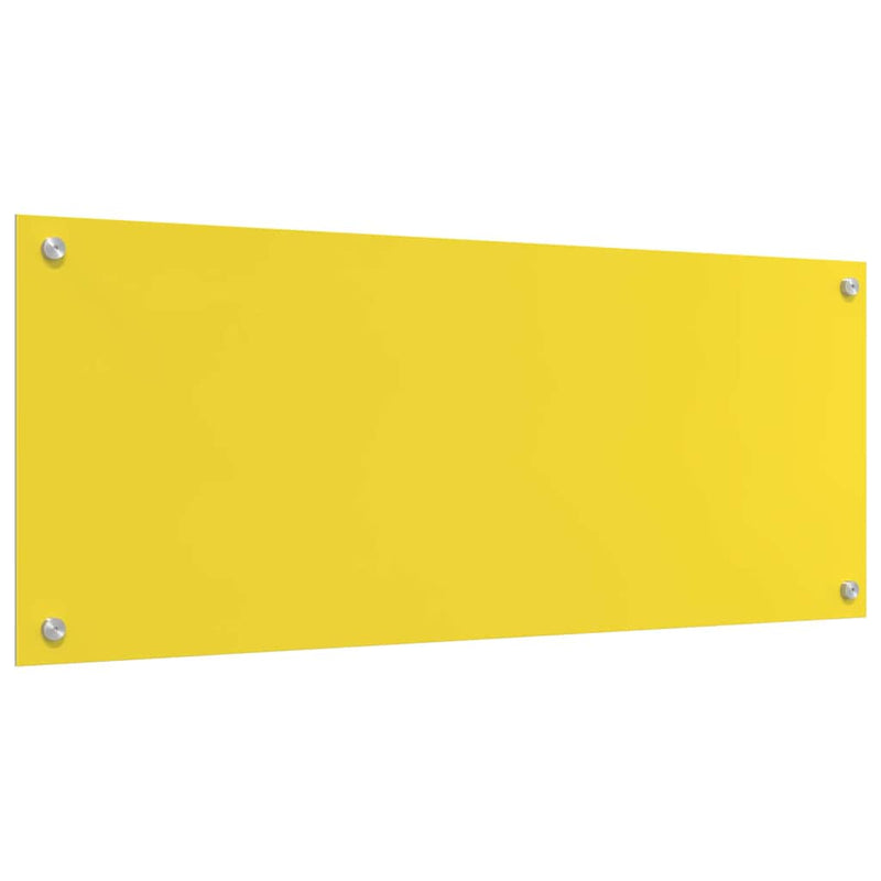 vidaXL Konyhai splashback 2 pcs Sárga 100 x 40 cm edzett üveg
