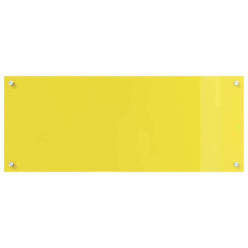 vidaXL Konyhai splashback 2 pcs Sárga 100 x 40 cm edzett üveg