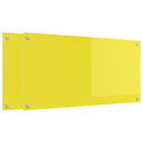 vidaXL Konyhai splashback 2 pcs Sárga 100 x 50 cm edzett üveg