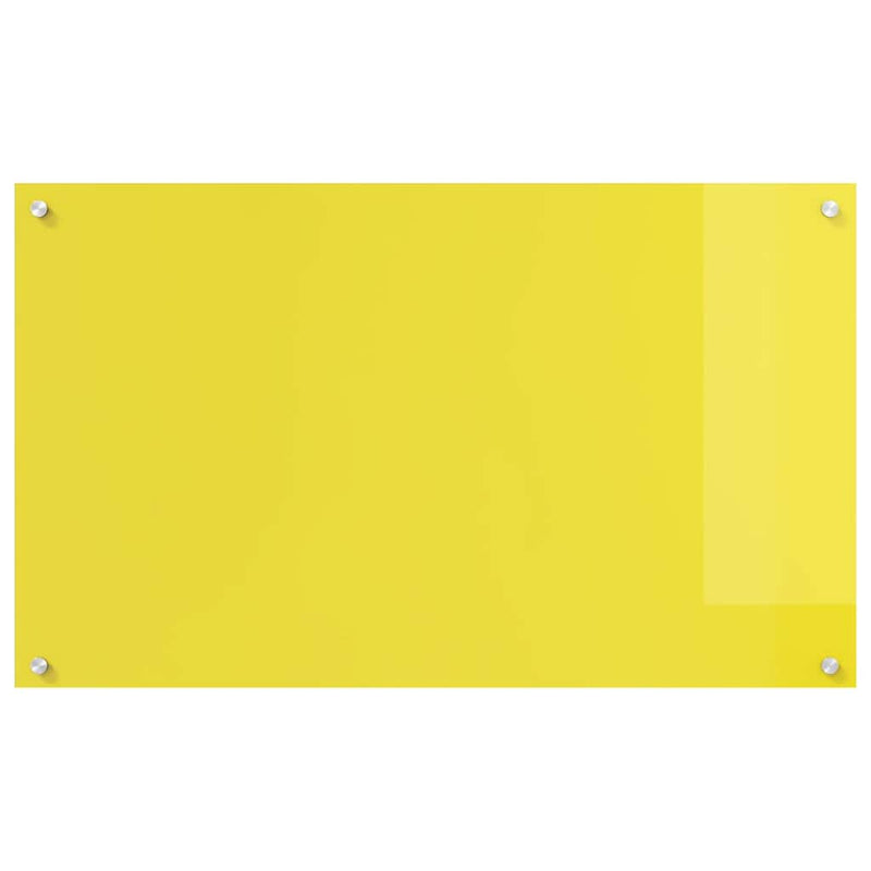 vidaXL Konyhai splashback 2 pcs Sárga 100 x 60 cm edzett üveg
