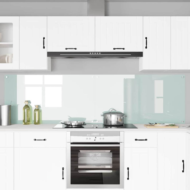 vidaXL Konyhai splashback 2 pcs Fehér 110 x 60 cm edzett üveg