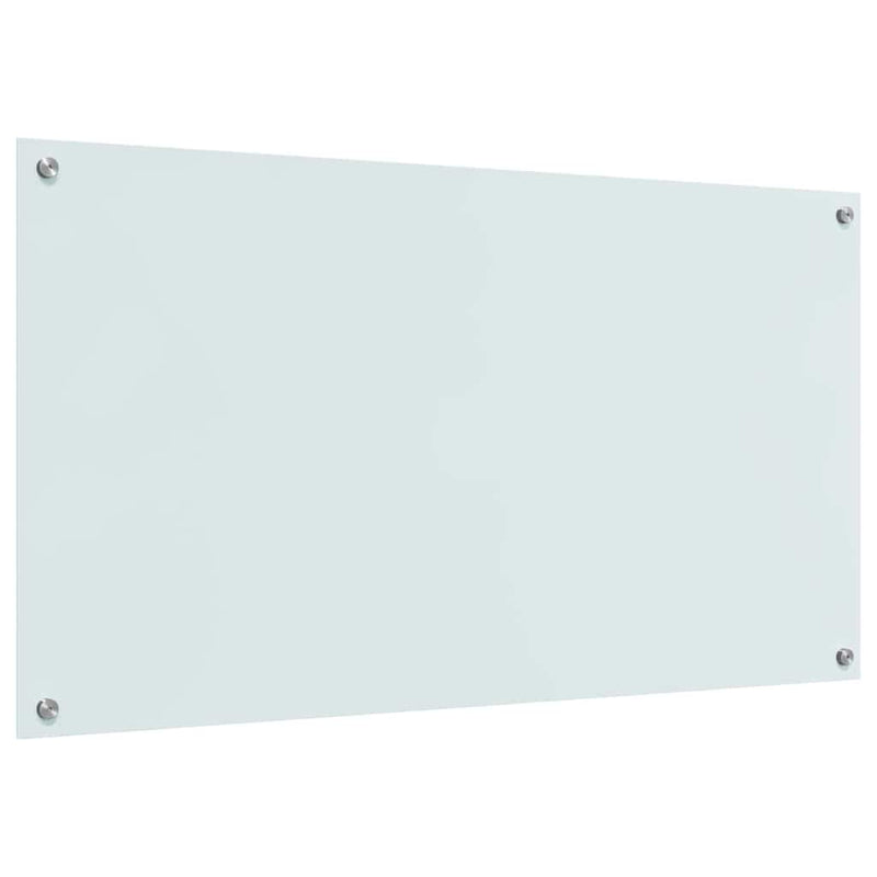 vidaXL Konyhai splashback 2 pcs Fehér 110 x 60 cm edzett üveg