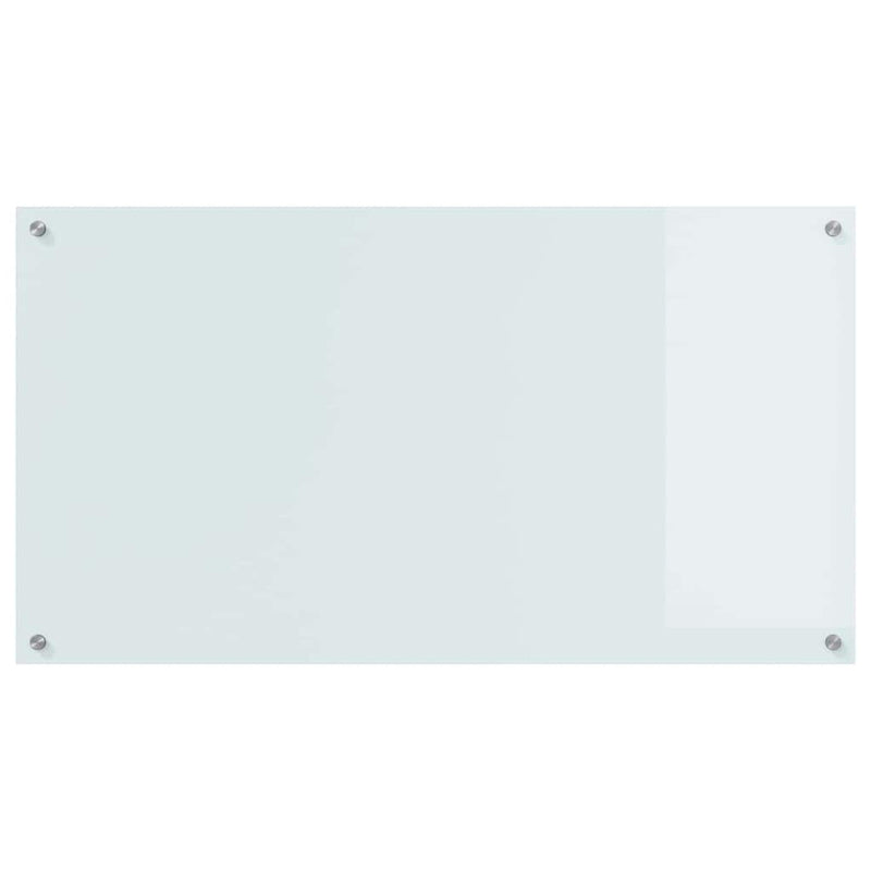 vidaXL Konyhai splashback 2 pcs Fehér 110 x 60 cm edzett üveg