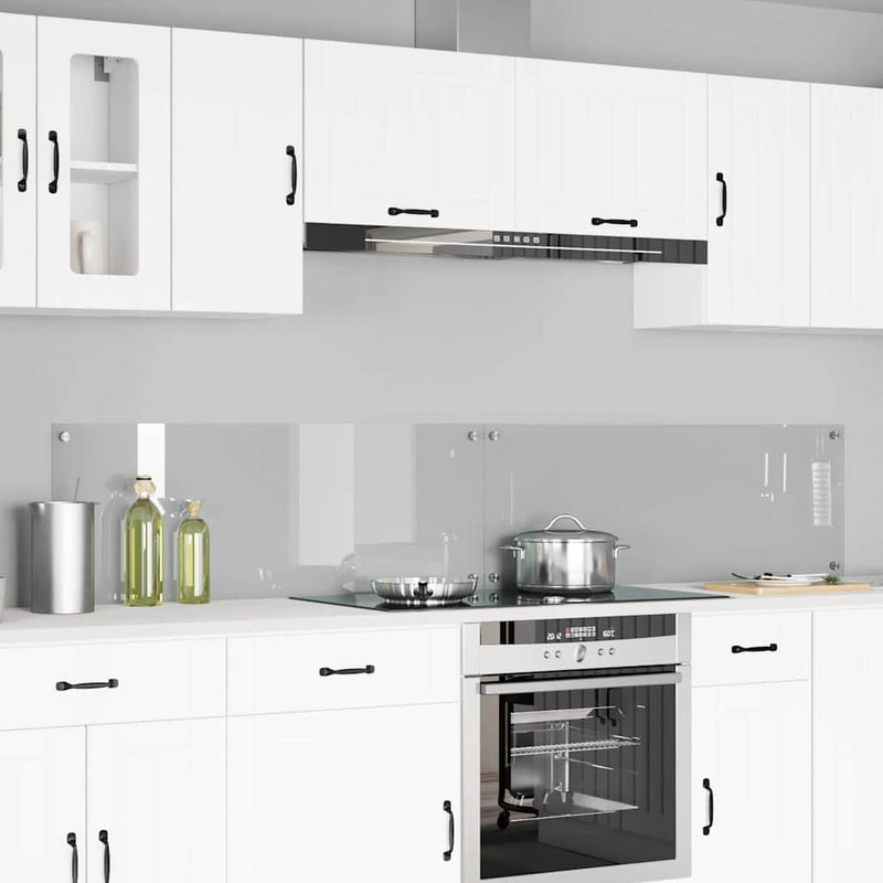 vidaXL Konyhai splashback 2 pcs Átlátszó 110 x 40 cm edzett üveg