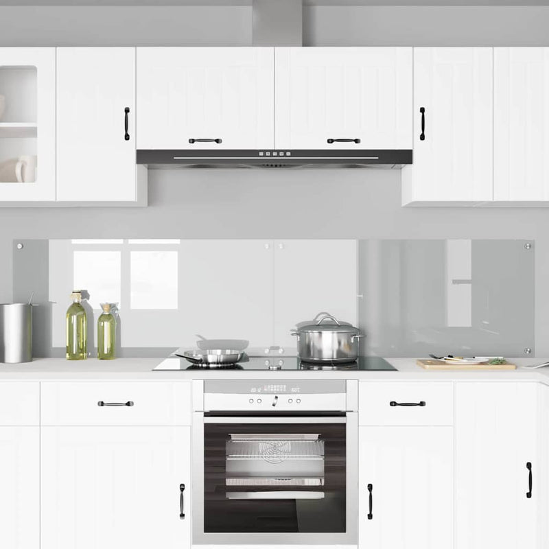 vidaXL Konyhai splashback 2 pcs Átlátszó 110 x 50 cm edzett üveg
