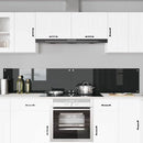 vidaXL Konyhai splashback 2 pcs Fekete 110 x 40 cm edzett üveg