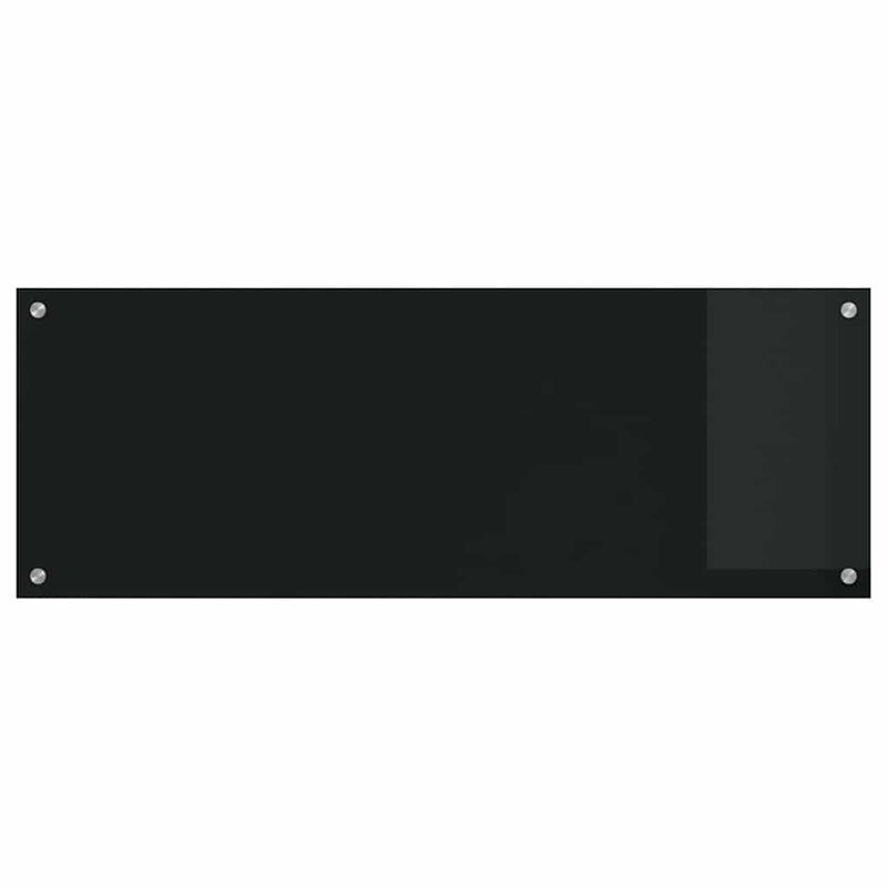 vidaXL Konyhai splashback 2 pcs Fekete 110 x 40 cm edzett üveg