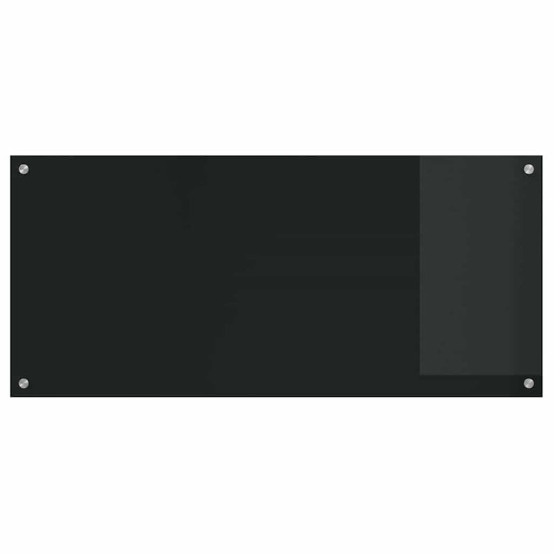 vidaXL Konyhai splashback 2 pcs Fekete 110 x 50 cm edzett üveg