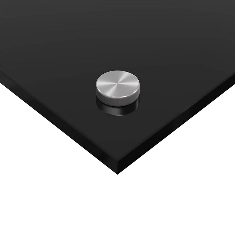 vidaXL Konyhai splashback 2 pcs Fekete 120 x 40 cm edzett üveg
