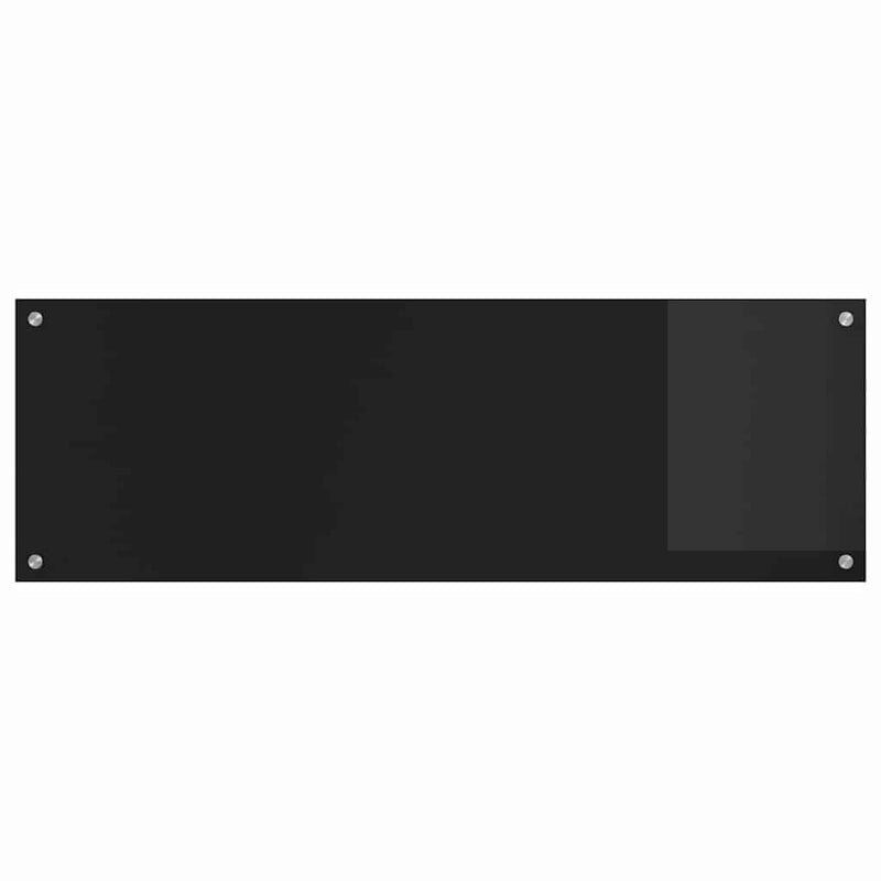 vidaXL Konyhai splashback 2 pcs Fekete 120 x 40 cm edzett üveg