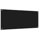 vidaXL Konyhai splashback 2 pcs Fekete 120 x 50 cm edzett üveg