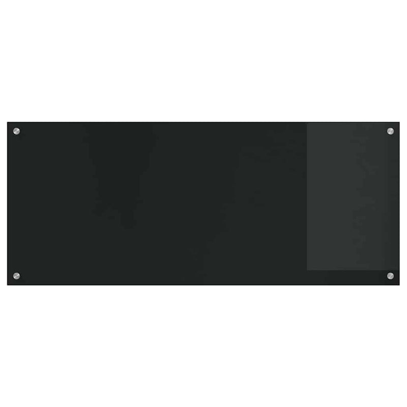 vidaXL Konyhai splashback 2 pcs Fekete 120 x 50 cm edzett üveg