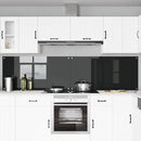 vidaXL Konyhai hátfal 2 pcs Fekete 120 x 60 cm edzett üveg